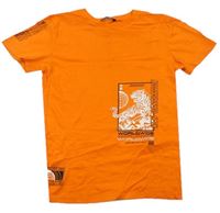 Oranžové tričko s potlačou George