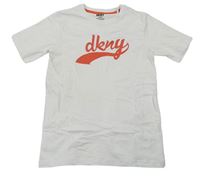 Biele tričko s logom DKNY