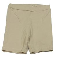 Béžové rebrované elastické kraťasy H&M