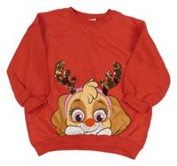Červená mikina so Skye Paw Patrol