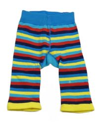 Farebně pruhované pančuchy s traktorem bez šlapiček Blade&Rose