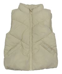 Smotanová šušťáková prešívaná zateplená vesta Primark