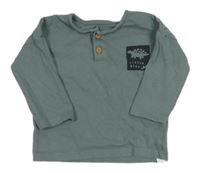 Zelenošedé tričko s dinosaurami George