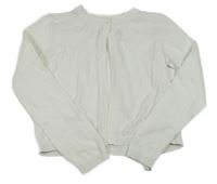 Biele svetrové trblietavé bolerko