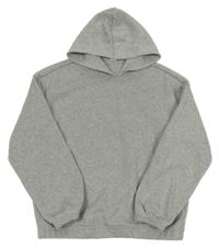 Sivá melírovaná oversize mikina s kapucňou Shein
