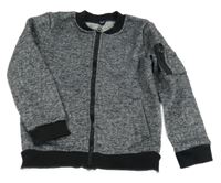 Čierno-biela vzorovaná prepínaci thermo mikina Kiabi