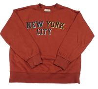 Červená mikina s nápisom Zara