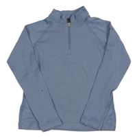 Modrošedá športová funkčná mikina Icebreaker