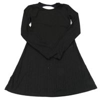 Čierne rebrované šaty H&M