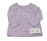 Nové - Lila tričko s nápisom a vzorom George