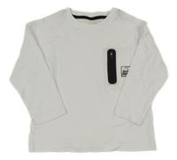 Bílé vzorované triko s kapsou F&F