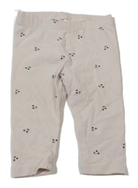 Béžové legíny s kvietkami H&M