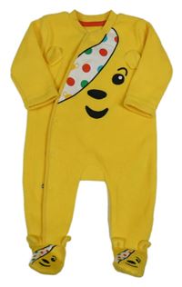 Žltý fleecový overal s Pudsey George
