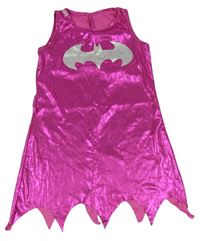 Kostým - Fuchsiové třpytivé šaty s Batmanem 