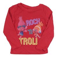 Malinové triko s Trolls 
