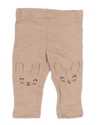 Pudrové teplákové legíny so zajačikmi H&M