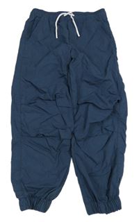 Tmavomodré cuff šusťákové kalhoty kalhoty C&A