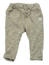 Kávové melírované tepláky se želvičkou Zara