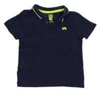 Tmavomodré polo tričko s motorkou F&F