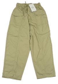 Nové - pískové plátěné kalhoty H&M