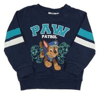 Tmavomodrá mikina s PAW PATROL - Chase a pruhy nickelodeon