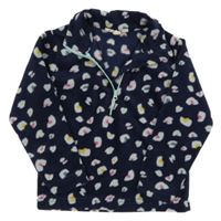 Tmavomodro-bielo-farebná vzorovaná fleecová funkčná mikina MOUNTAIN WAREHOUSE