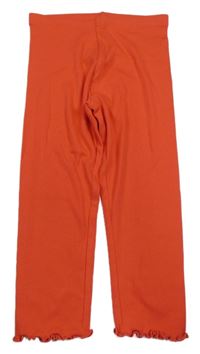 Červené rebrované capri legíny Topolino