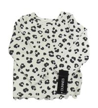 Nové - bílo-černé vzorované žebrované triko St. Bernard