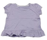 Fialové melírované tričko s volánkem PRIMARK