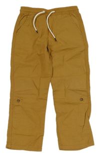 Hnedé chino plátenné rolovacieé nohavice lupilu