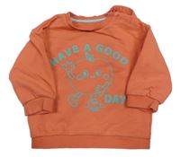 Lososová mikina s jablíčkem a nápismi George