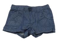 Tmavomodré rifľové kraťasy s mašlou C&A