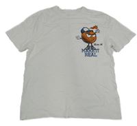 Biele tričko s loptou a nápismi C&A