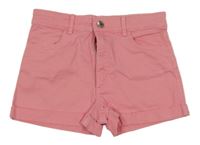 Ružové rifľové kraťasy H&M