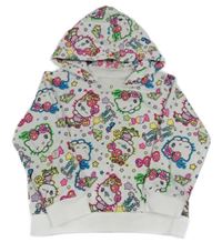 Biela mikina s Kitty a kapucňou Sanrio