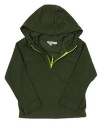 Khaki fleecová funkčná prepínaci mikina s kapucňou MOUNTAIN WAREHOUSE