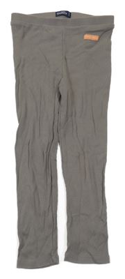 Sivé rebrované legíny s nášivkou SeaSons