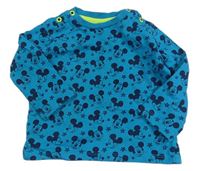 Modré tričko s Mickey mousem s hviezdičkami Disney
