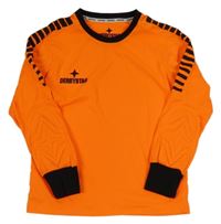 Neonově oranžové sportovní triko s nápisem a hvězdou