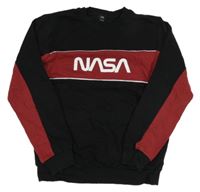 Čierno-vínová mikina s nápisem NASA River Island