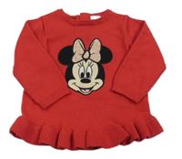Červený sveter s Minnie Disney