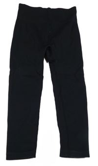 Čierne rebrované športové legíny Next