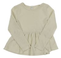 Béžové úpletové tričko Shein