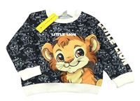 Nové - Čierna mikina s s levíkom  Shein