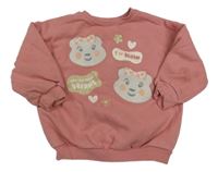 Staroružová oversize mikina s Blush George