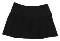 Čierna pruhovaná skladaná sukňa C&A