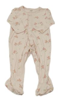 Světlerůžový perforovaný overal s králíky M&S