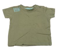 Khaki tričko s nápisom C&A