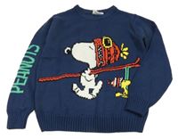 Tmavomodrý sveter so Snoopym