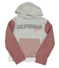 Smetanovo-staroružová mikina s nápisom a kapucňou Orchestra